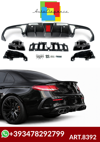 💕ART.8392  DIFFUSORI MERCEDES CLASSE C C205 AMG  CARBONIO 💕