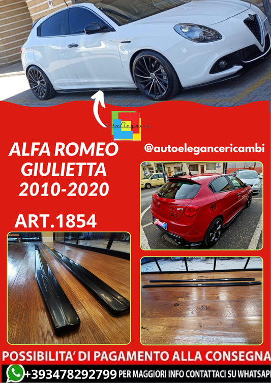ART.1854  SOTTO MINIGONNE ALFA ROMEO  GIULIETTA 2010-2020 NERO LUCIDO