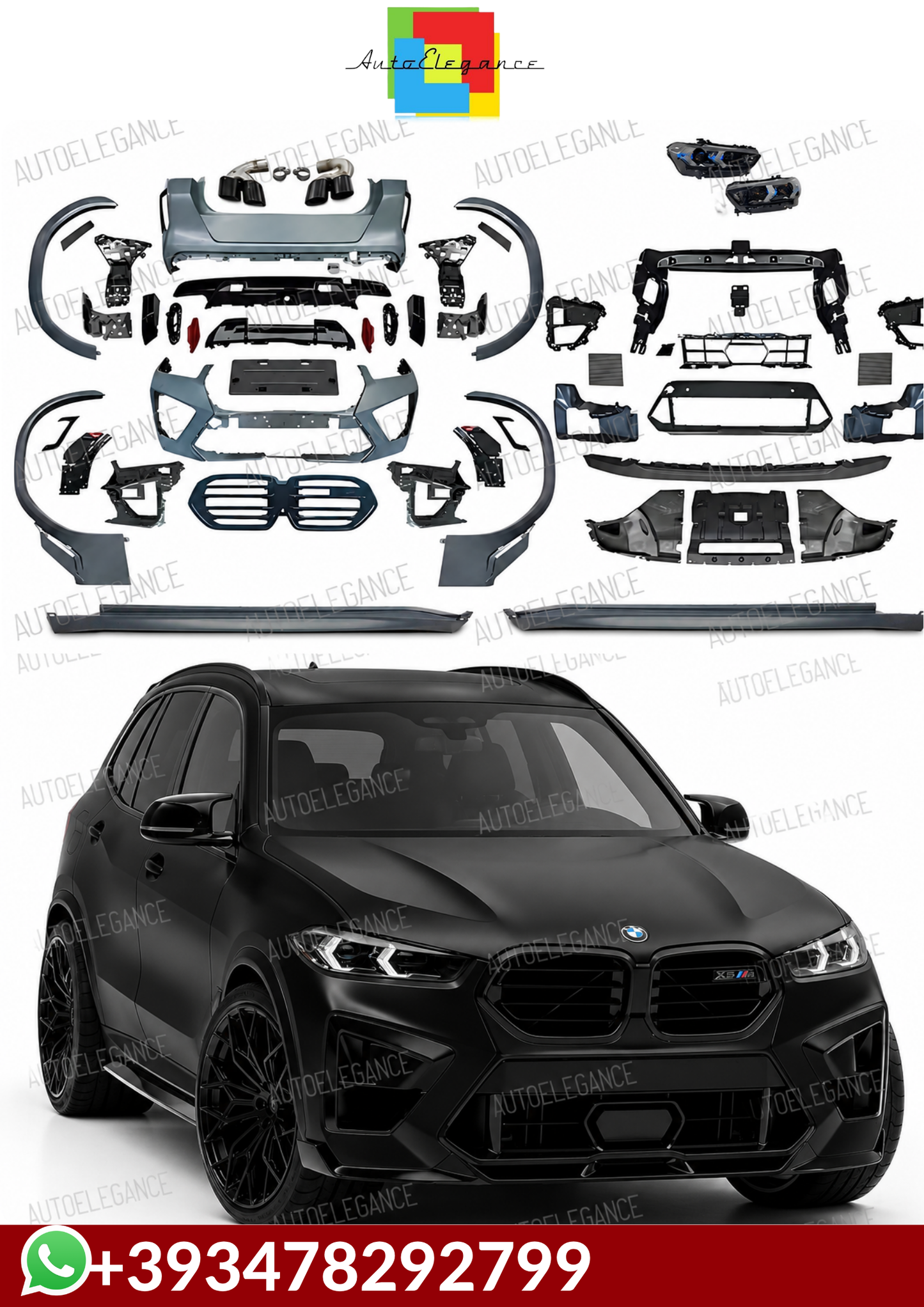 💕ART.10091 Body Kit BMW X5 G05 2018-2022 Look X5M 2023+ LCI💕