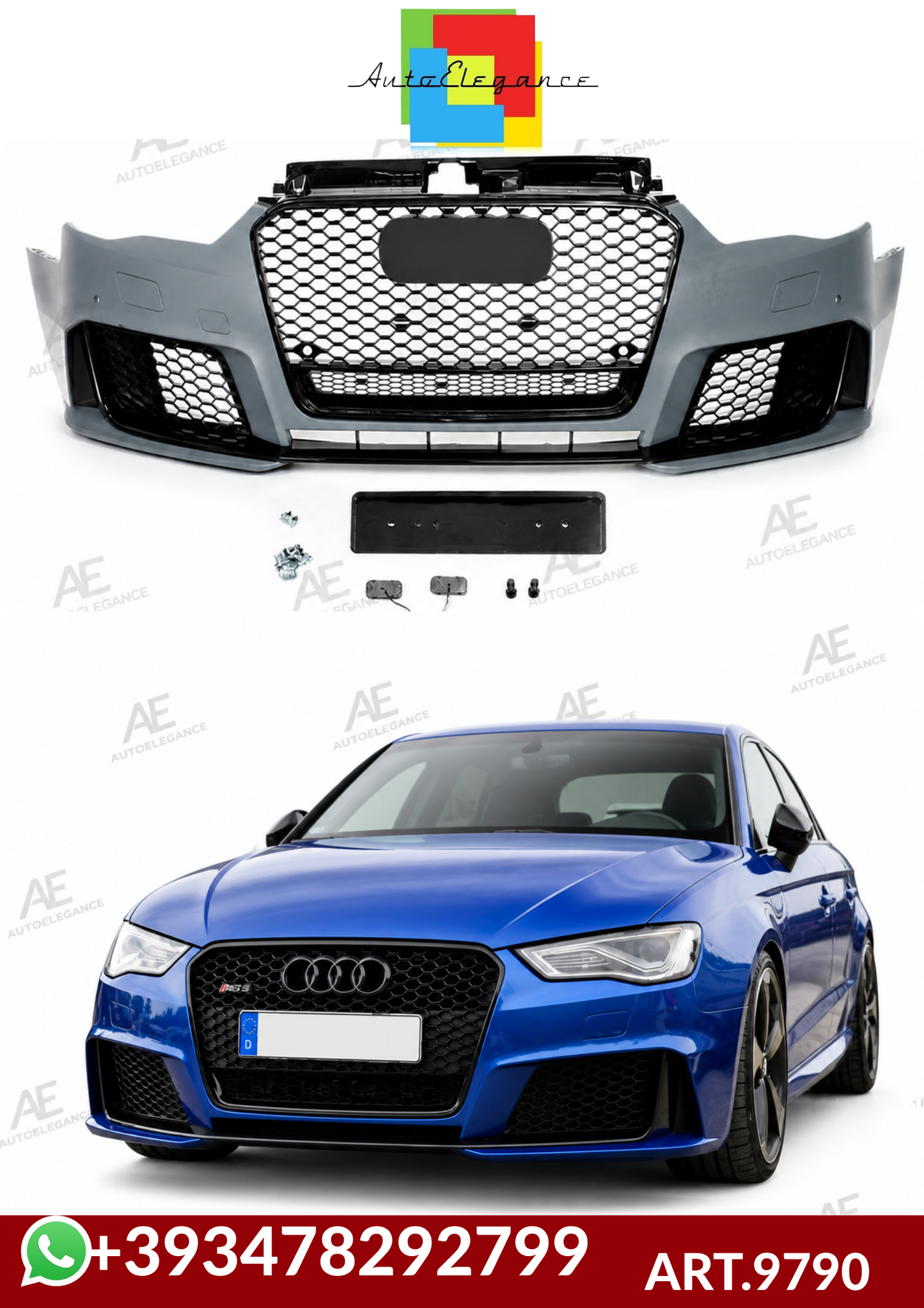 ART.9790 PARAURTI  ANTERIORI Audi A3 (8V) (2012-2015) Sportback LOOK RS3
