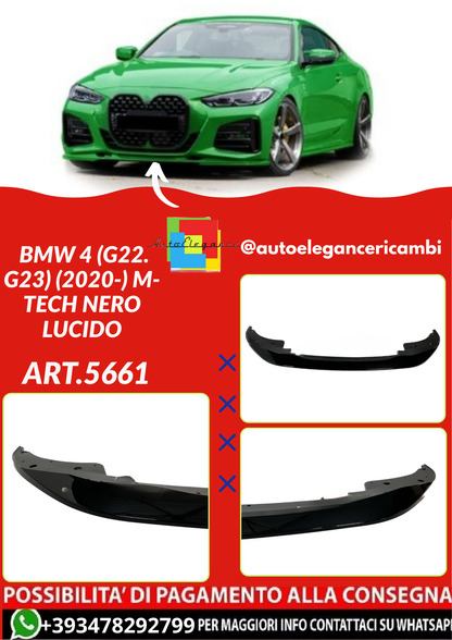 ART.5661 SPLITTER BMW 4 (G22. G23) (2020-) M-Tech NERO  LUCIDO