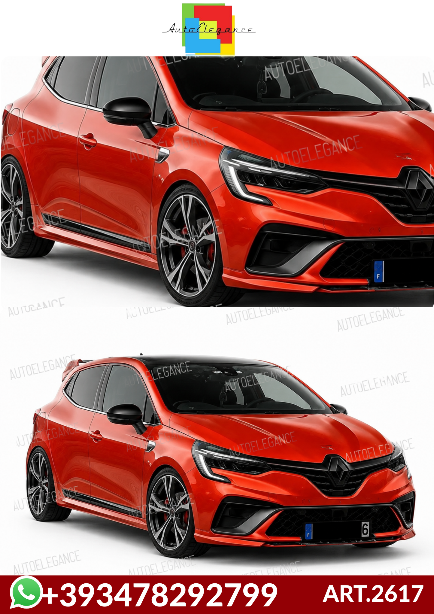 💕ART.2617  Sport Minigonne Laterali 2019 -  RENAULT CLIO 💕