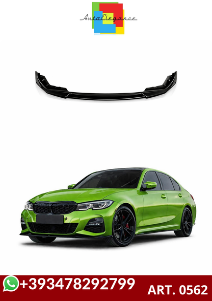 💕ART. 0562 SPLITTER BMW SERIE 3 G20 G21 MSPORT 2018-2022 NERO LUCIDO💕