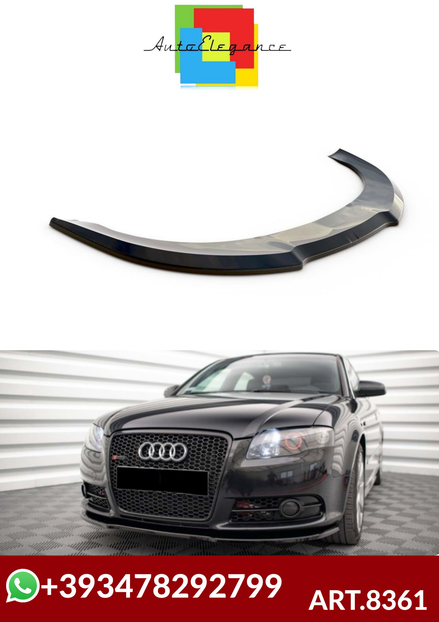 💕ART.8361 SPLITTER AUDI  A4 B7 S-Line 2004 - 2008💕