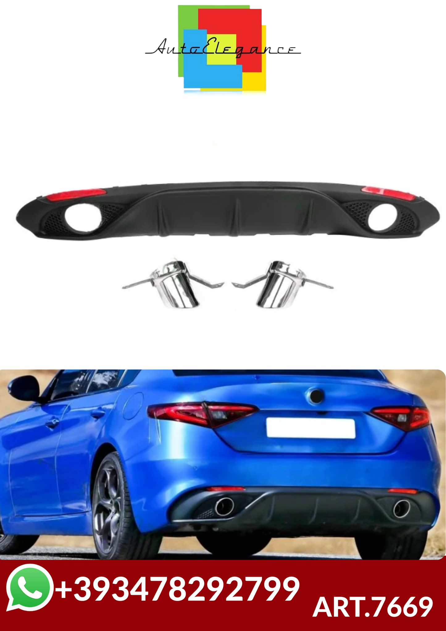 ART.7669 DIFFUSORI ALFA ROMEO GIULIA 2016+