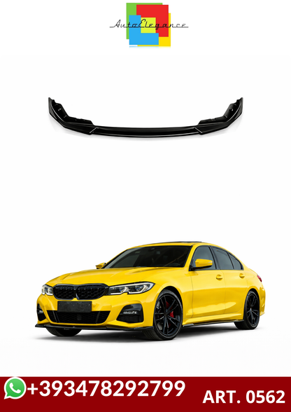 💕ART. 0562 SPLITTER BMW SERIE 3 G20 G21 MSPORT 2018-2022 NERO LUCIDO💕