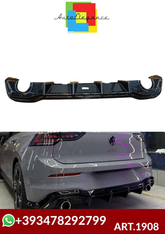 💕ART.1908  DIFFUSORE GOLF 8 + 8.5 GTI 2020+ GTI RLINE GTE NERO LUCIDO💕