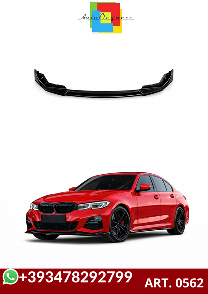 💕ART. 0562 SPLITTER BMW SERIE 3 G20 G21 MSPORT 2018-2022 NERO LUCIDO💕