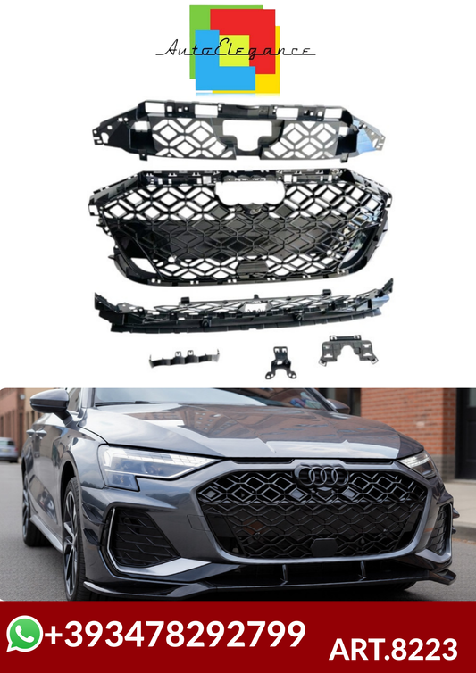 💕ART.8223 GRIGLIA AUDI A3 8Y LOOK RS3 LIFT RESTYLING 2025+ 💕