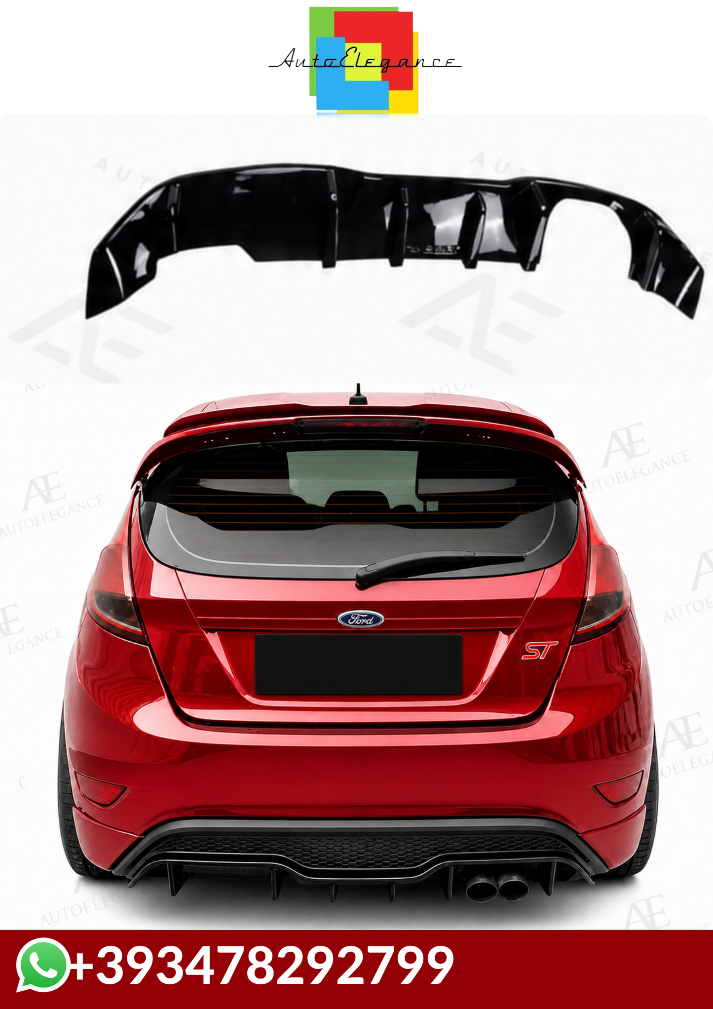 💕DIFFUSORI Ford Fiesta MK7 ST 3-Door Hatchback 2013 - 2017 💕