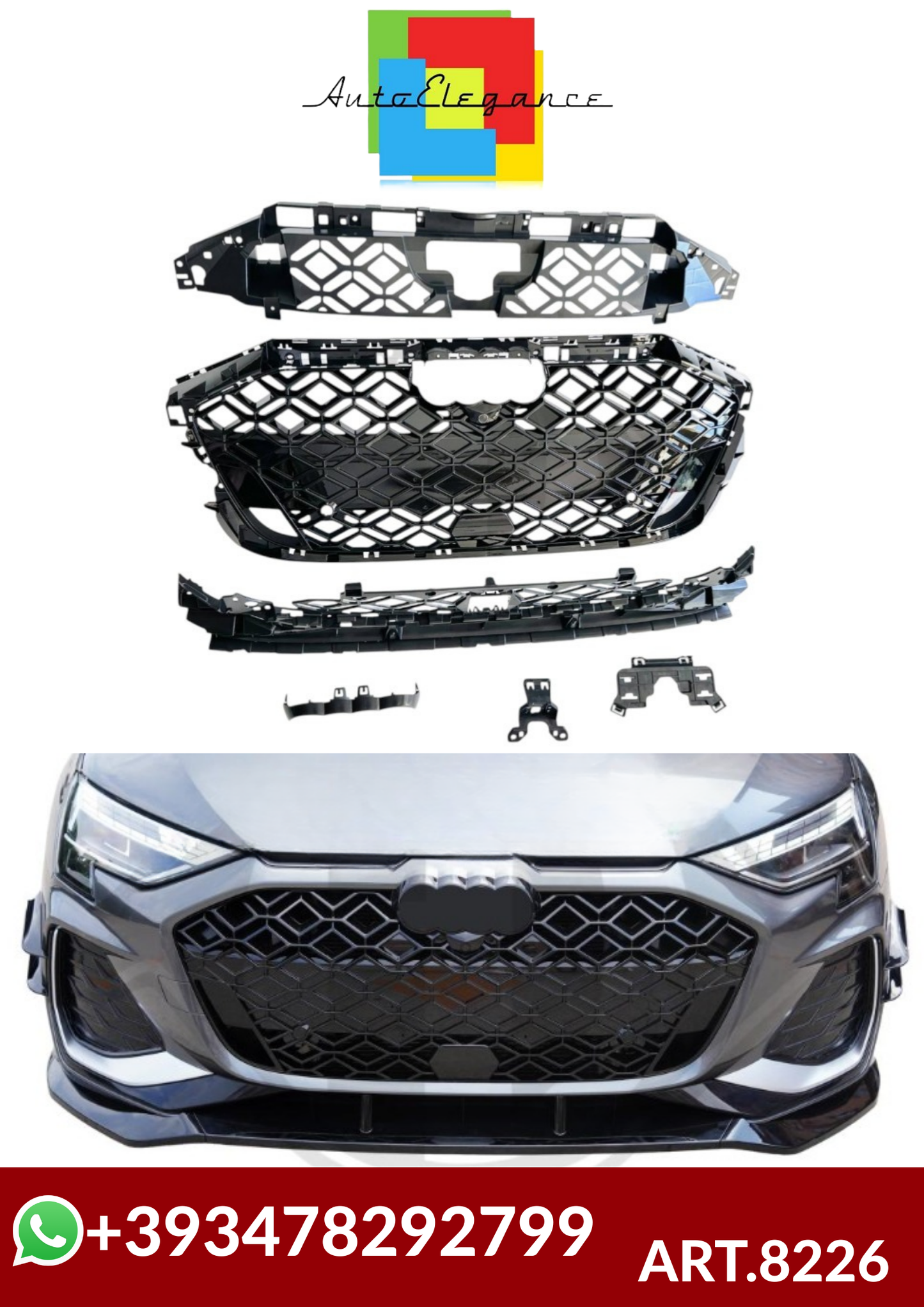💕ART.8226 GRIGLIA AUDI A3 RS3 S LINE 2024+ 💕