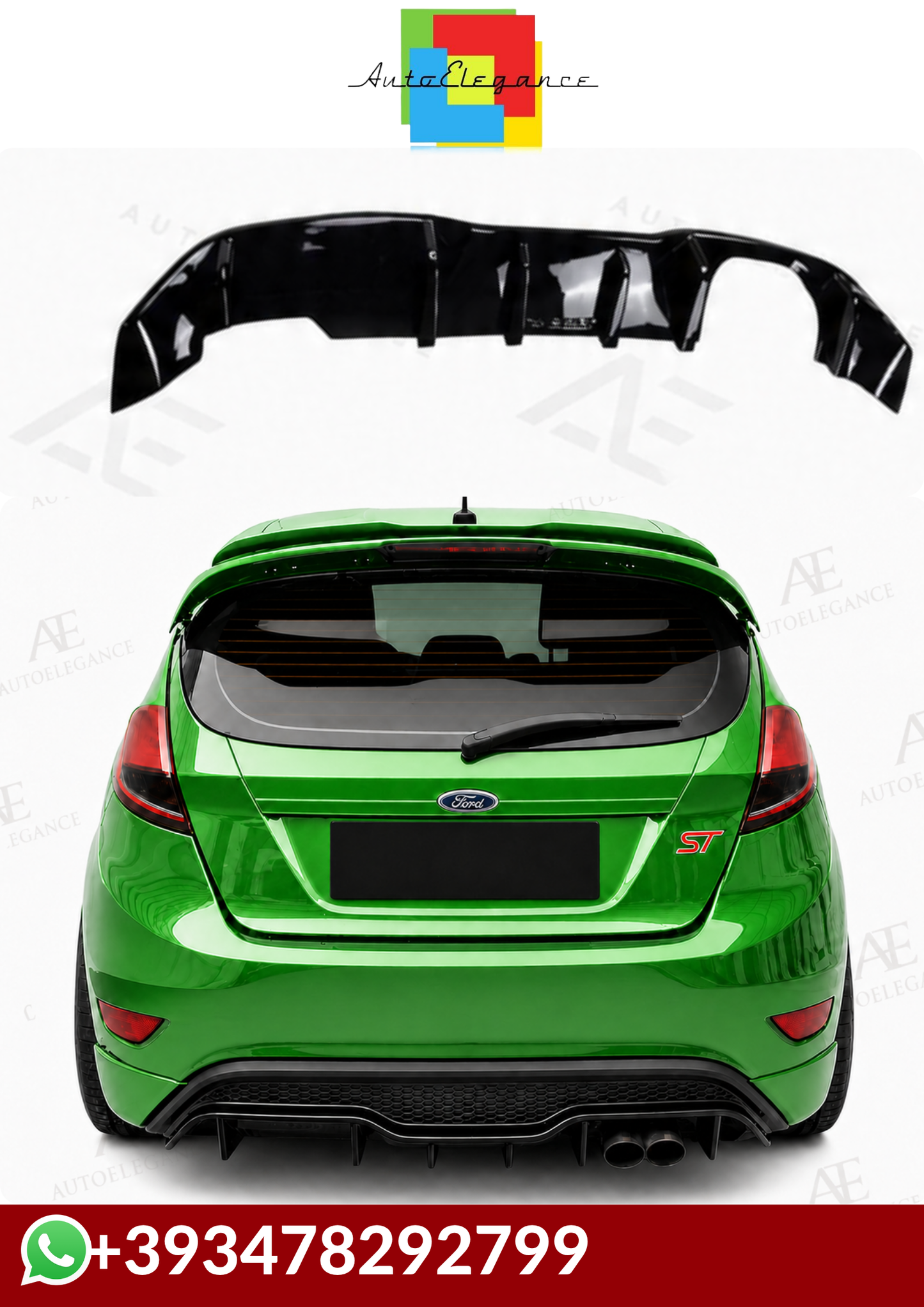 💕DIFFUSORI Ford Fiesta MK7 ST 3-Door Hatchback 2013 - 2017 💕