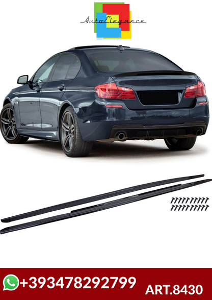 💕ART.8430  SOTTO  MINIGONNE BMW SERIE 5 F10 F11 F18 2010-2017 NERO  LUCIDO💕