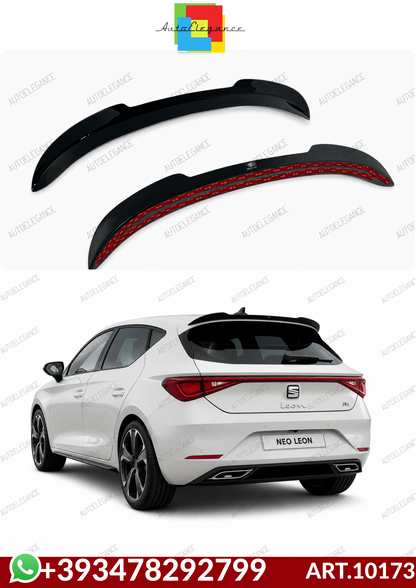 💕ART.10173 SPOILER Seat Leon FR MK4 / Cupra Leon Mk1  (2020-) NERO  LUCIDO💕