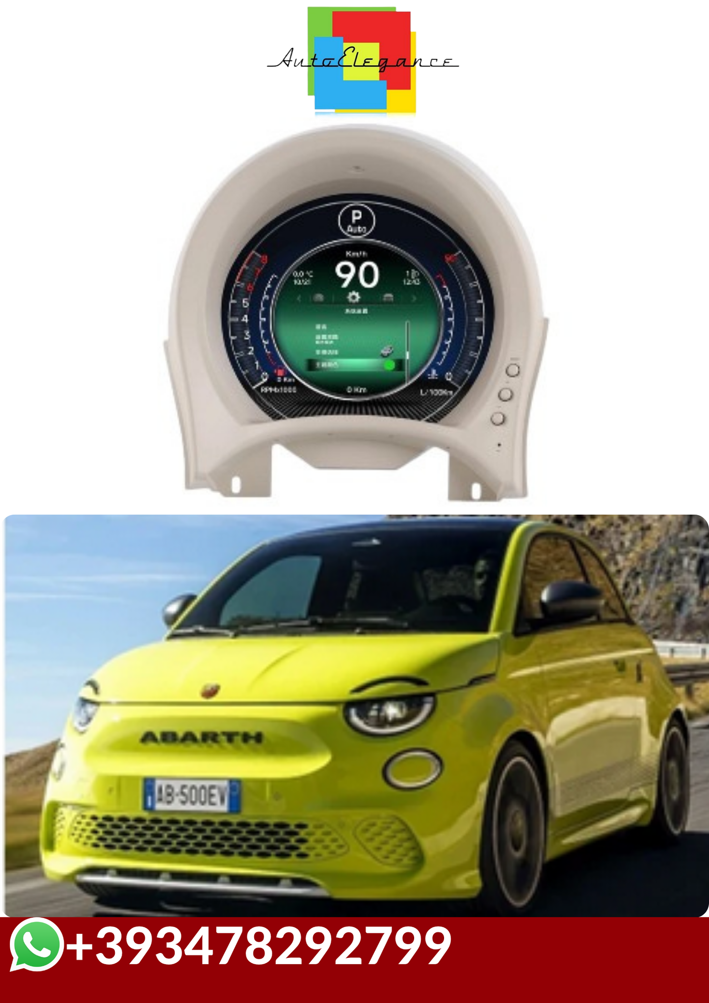 💕 VIRTUAL COCKPIT  FIAT  500 2007-2024 💕