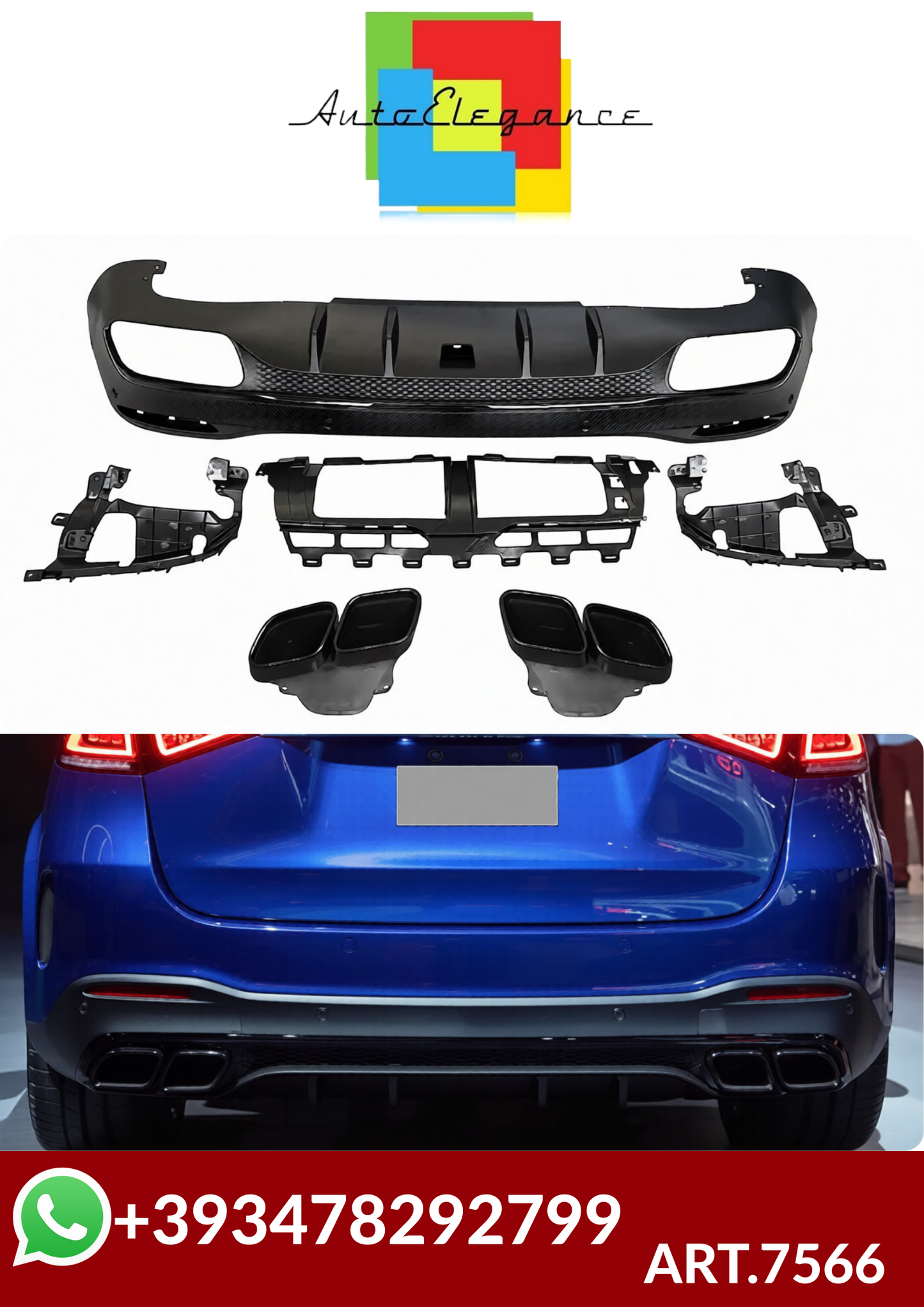 ART.7566 DIFFUSORI  Mercedes Benz GLE W167 GLE63 AMG 2020+