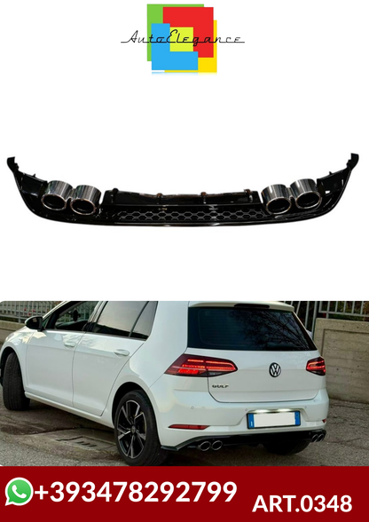 💕ART.0348  DIFFUSORE GOLF 7.5 2+2 NERO LUCIDO💕