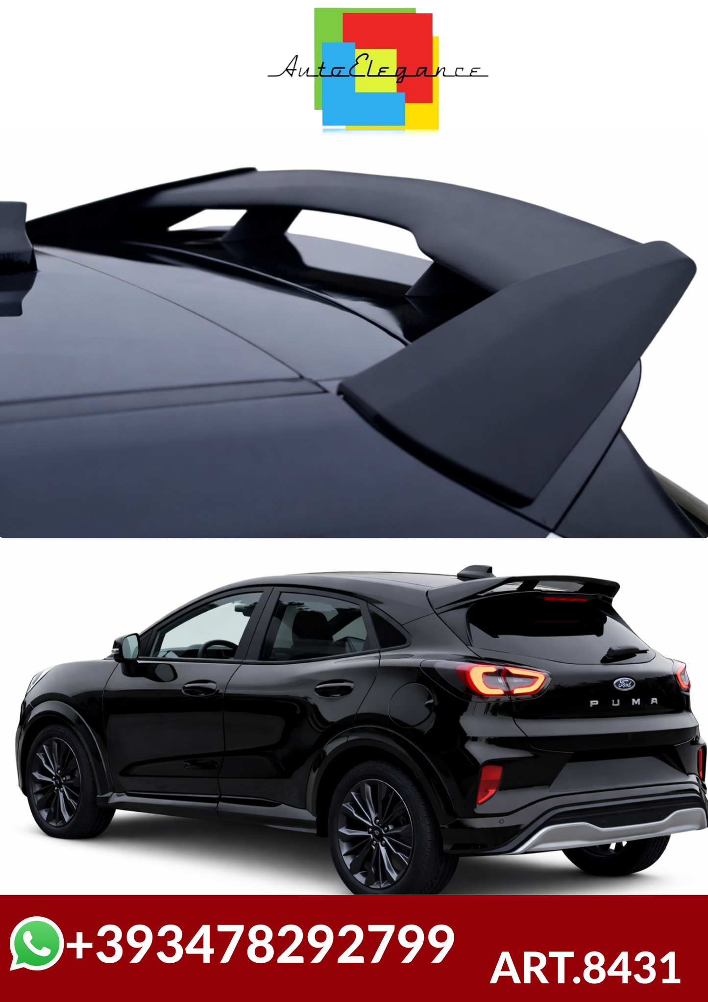 💕ART.8431 SPOILER FORD PUMA ST / ST-LINE  2019+💕