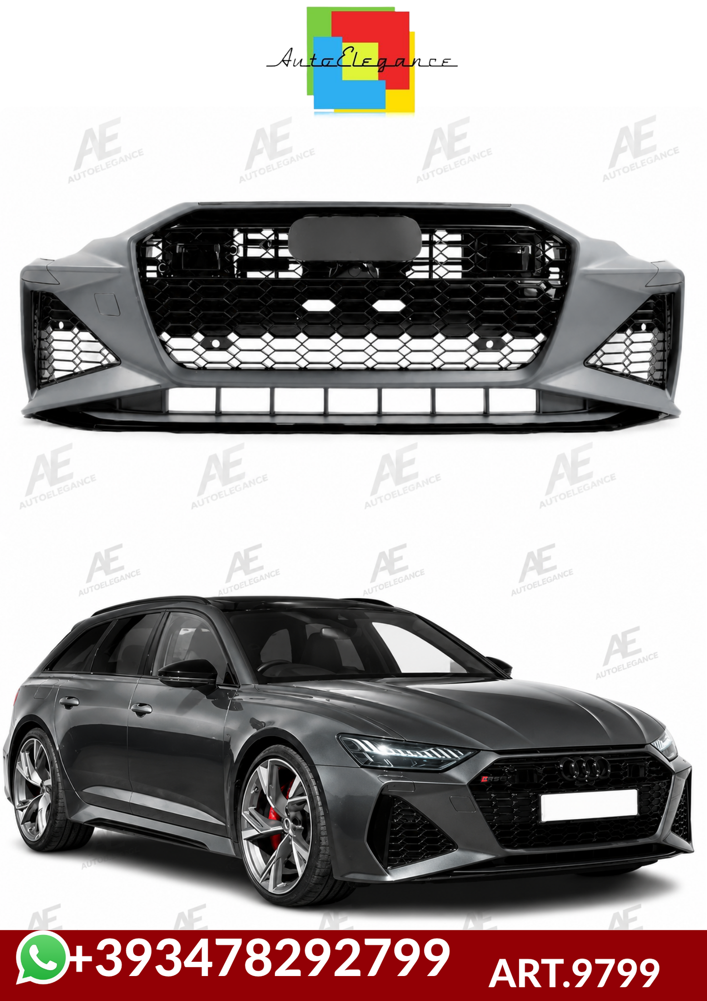 ART.9799  PARAURTI ANTERIORI Audi A6 (C8) (2018-2024) LOOK RS6
