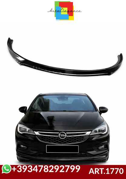 💕ART.1770 SPLITTER OPEL ASTRA K 2015-2021 LOOK SPORT NERO LUCIDO💕