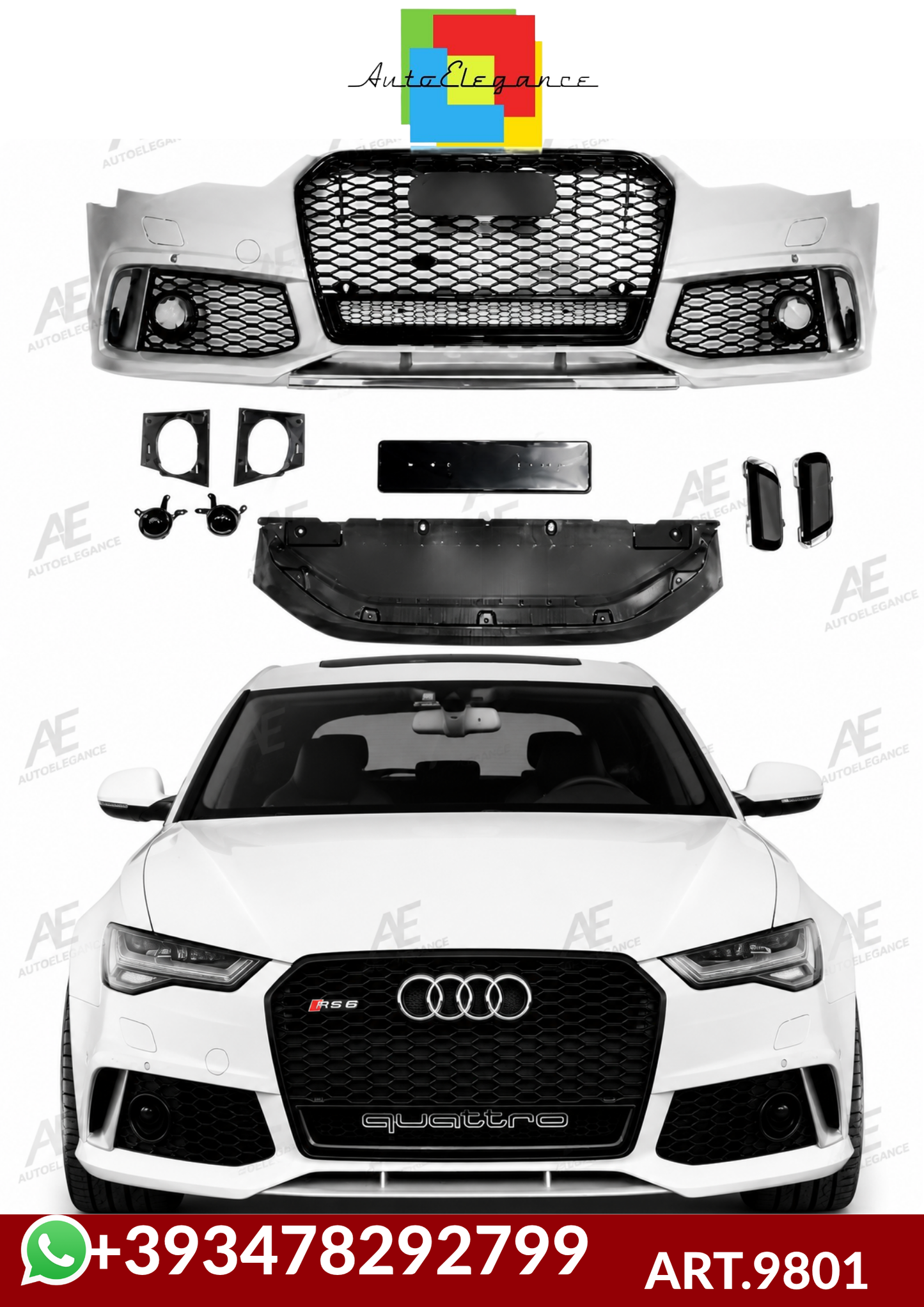 ART.9801 PARAURTI ANTERIORI Audi A6 (C7) (2015-2018) RS6 Style