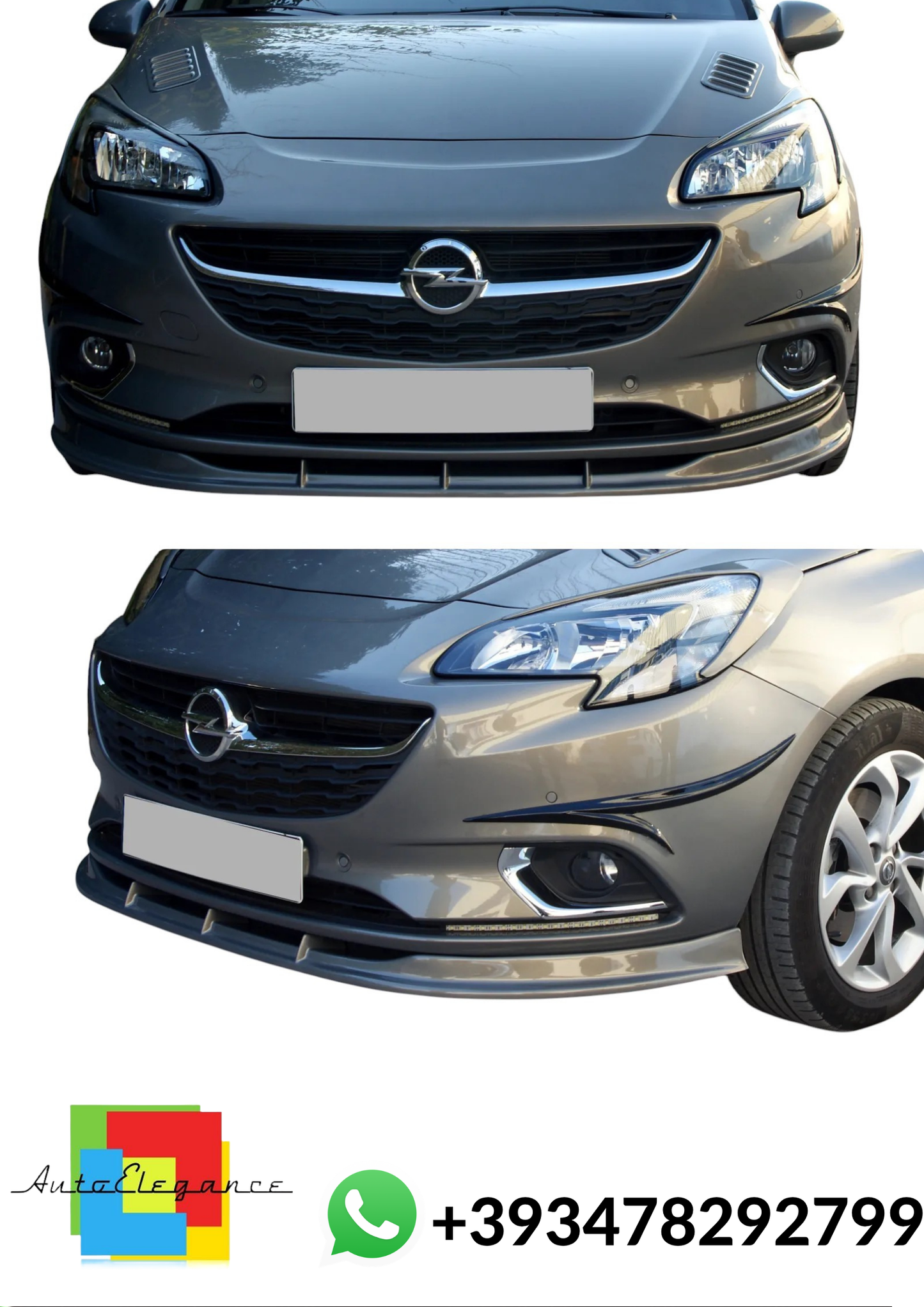 💕SPLITTER ANTERIORE Opel Corsa E Nero Lucido 💕