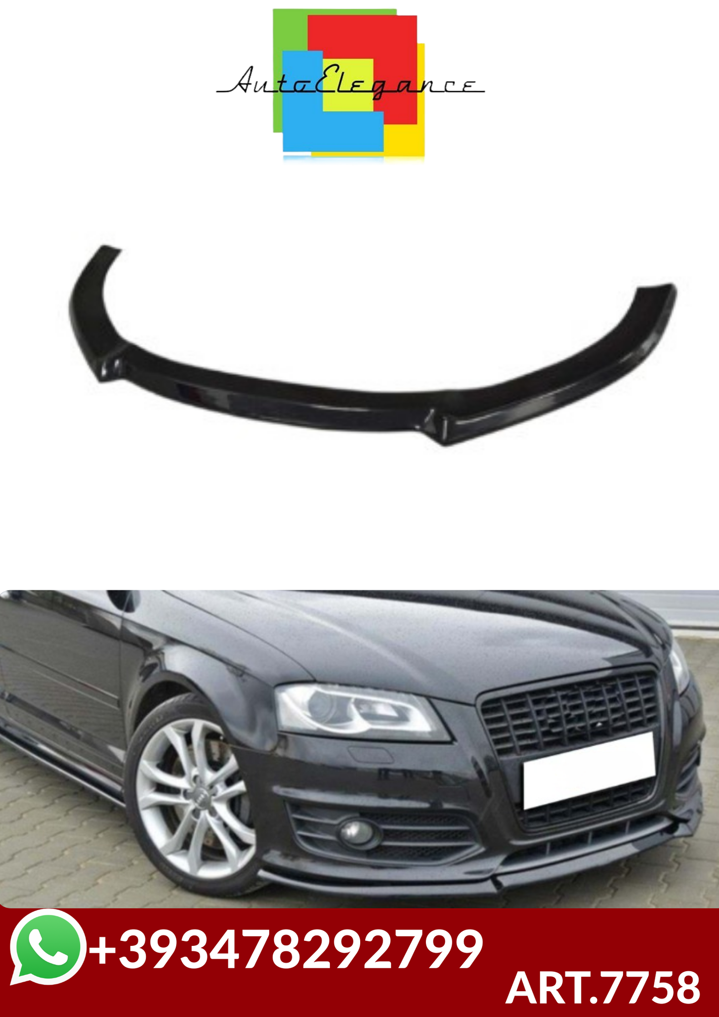 💕ART.7758 SPLITTER AUDI  A3 8P S3 2009-2013 💕