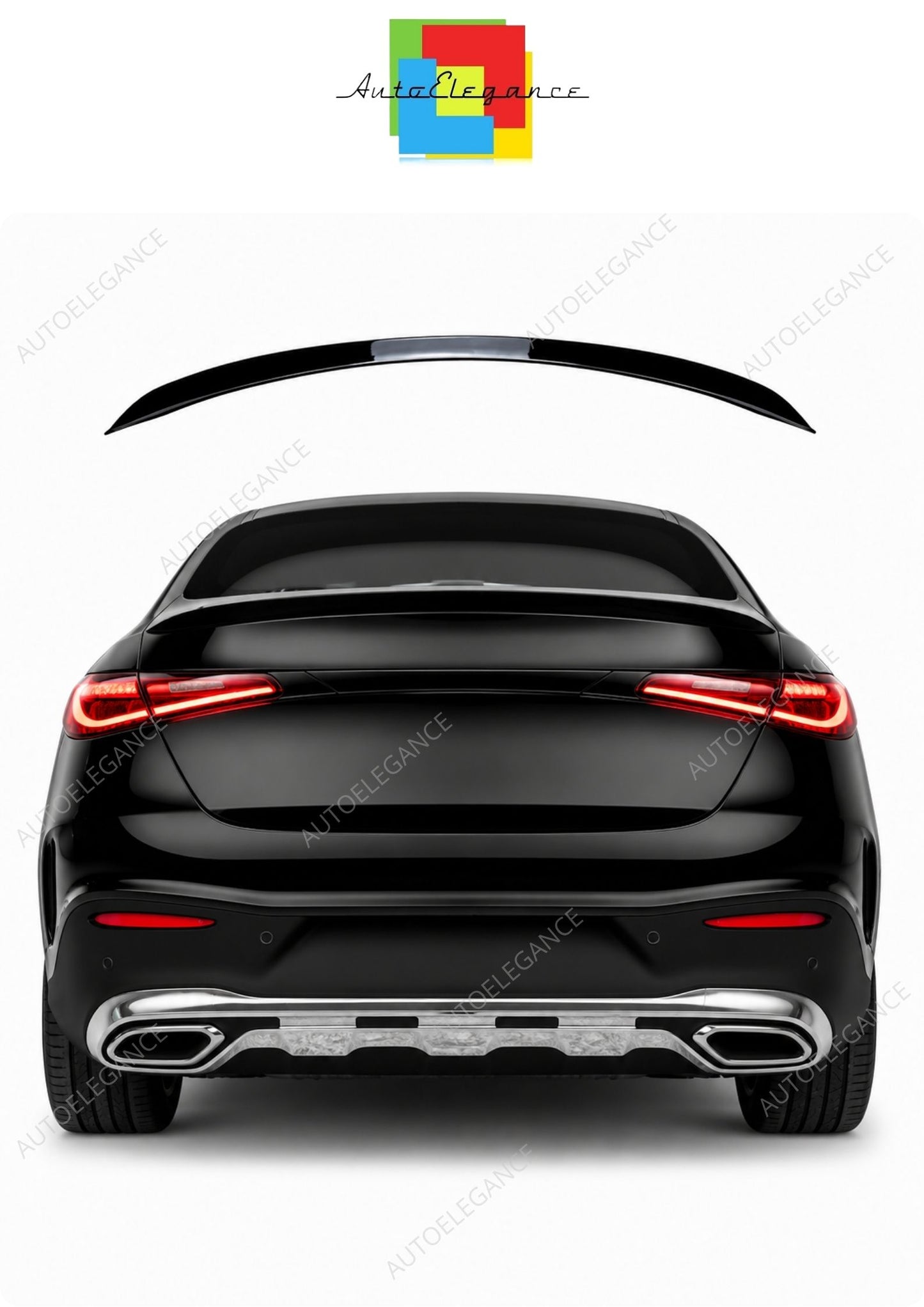 💕 Spoiler Alettone Adatto per Mercedes GLC C254 Coupé 23+ AMG Nero Lucido 💕