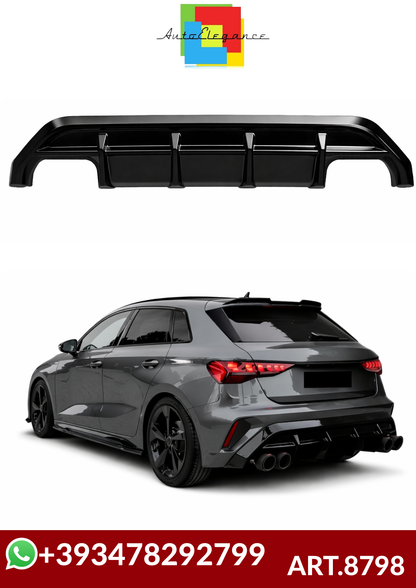 💕ART.8798  Diffusore Audi A3 (8Y) S-Line/S3 Facelift 2025+ Nero Lucido💕