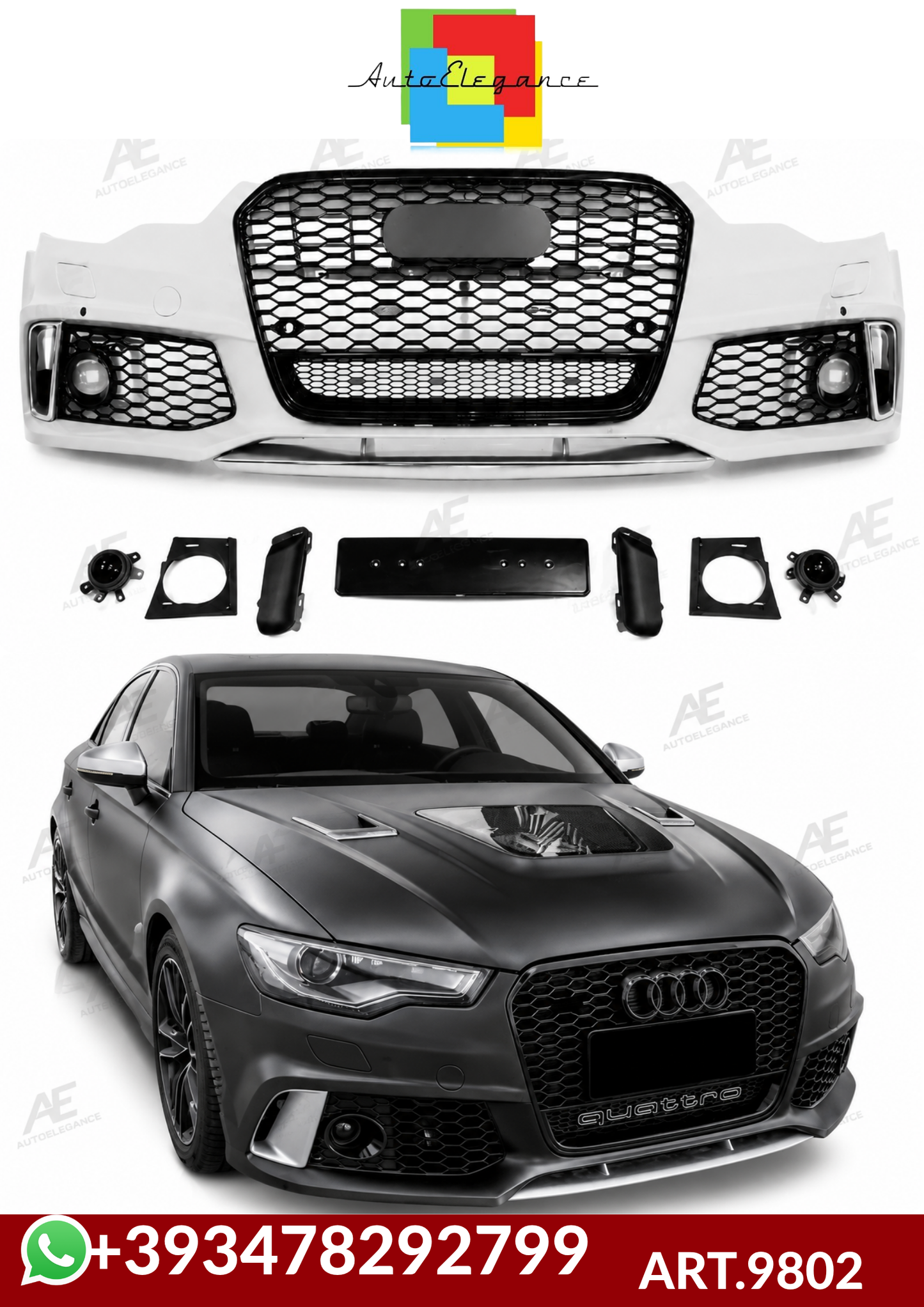 ART.9802 PARAURTI ANTERIORI AUDI A6 (C7) (2011-2014)RS6 Style