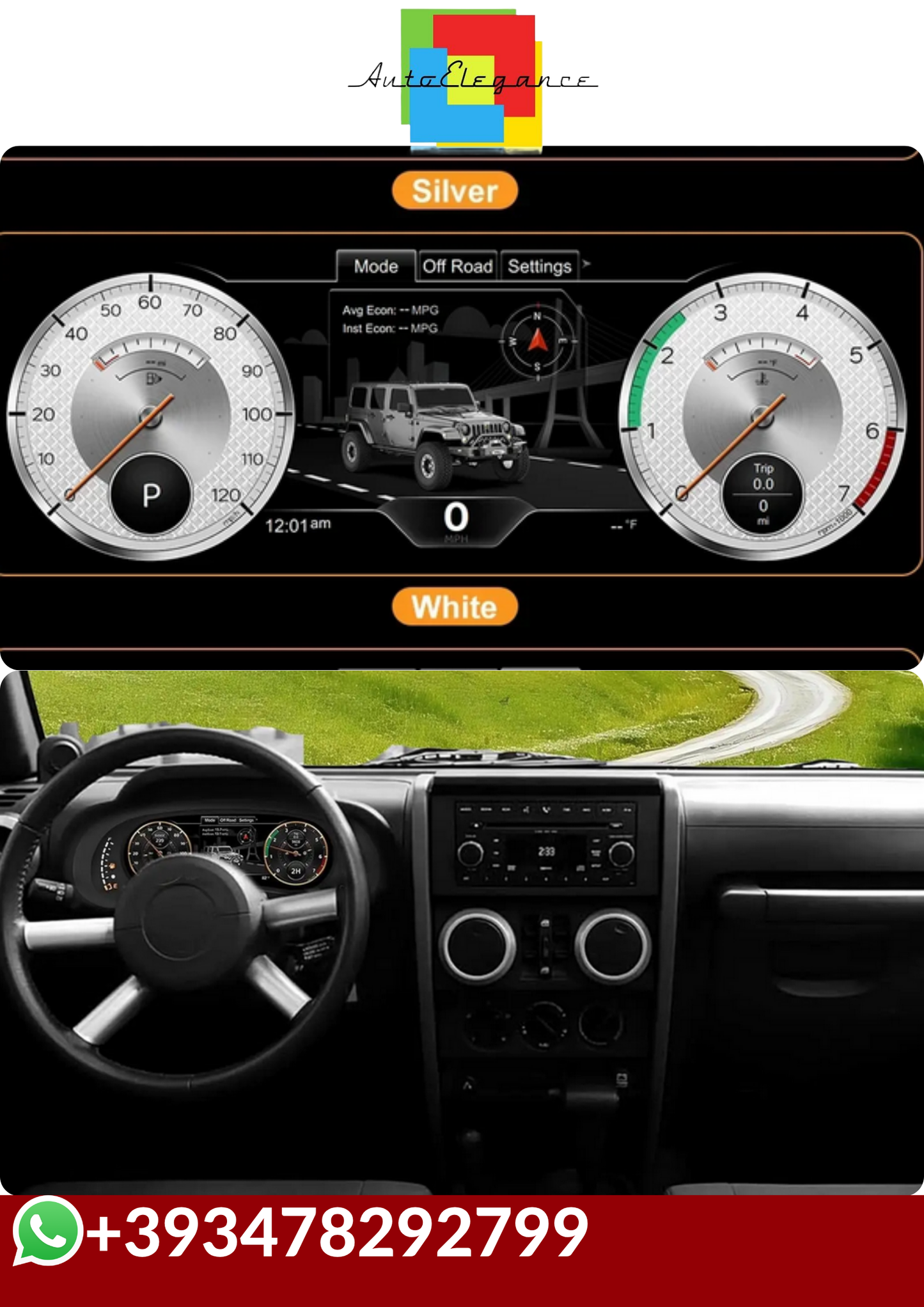 💕 VIRTUAL COCKPIT  JEEP  Wrangler JK 2007-2010 💕