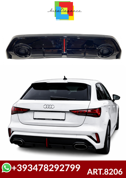 💕ART.8206  Diffusore Audi A3 look rs3 8y sline+s3 2025+restyling con led 💕
