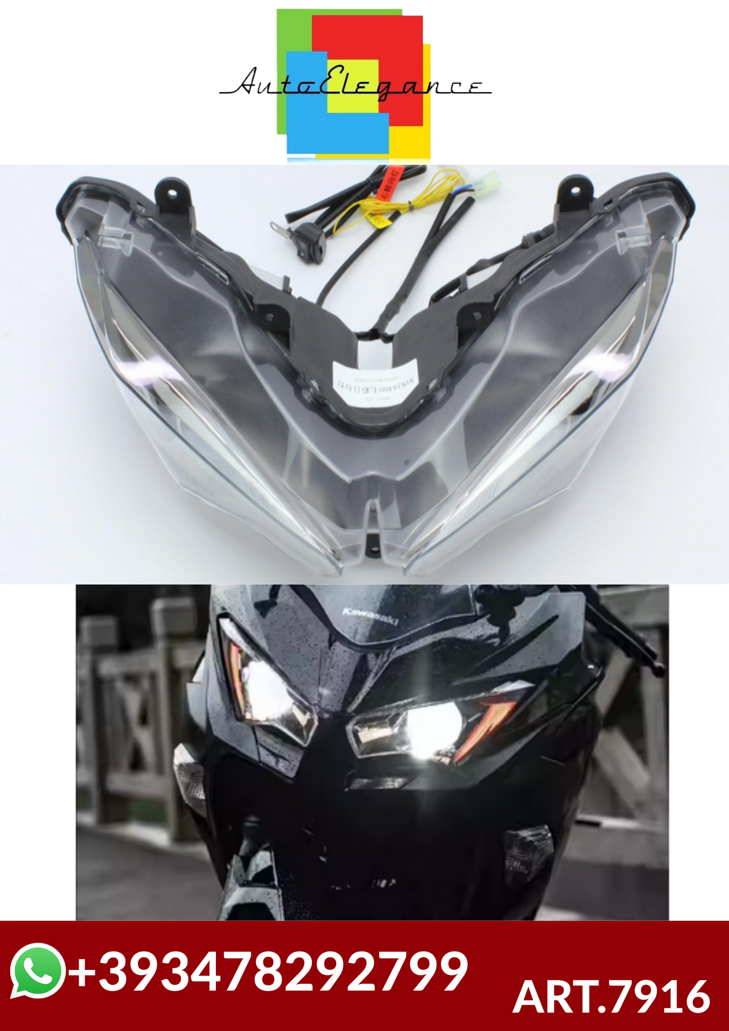 💕ART.7916 FARO MOTO FULL FULL LED Ninja 400 650 ZX4RR ZX4R💕