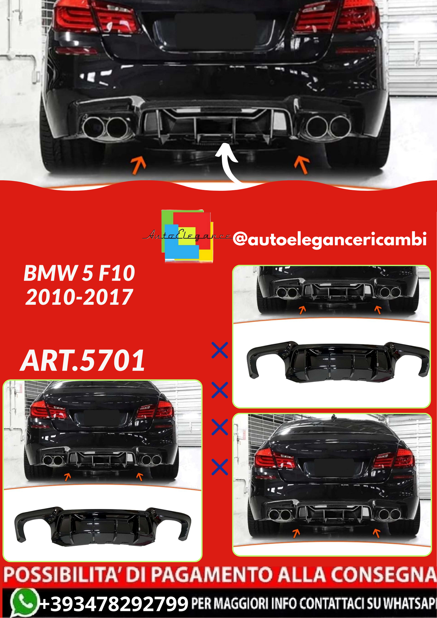 ART.5701 DIFFUSORI BMW 5 F10 2010-2017