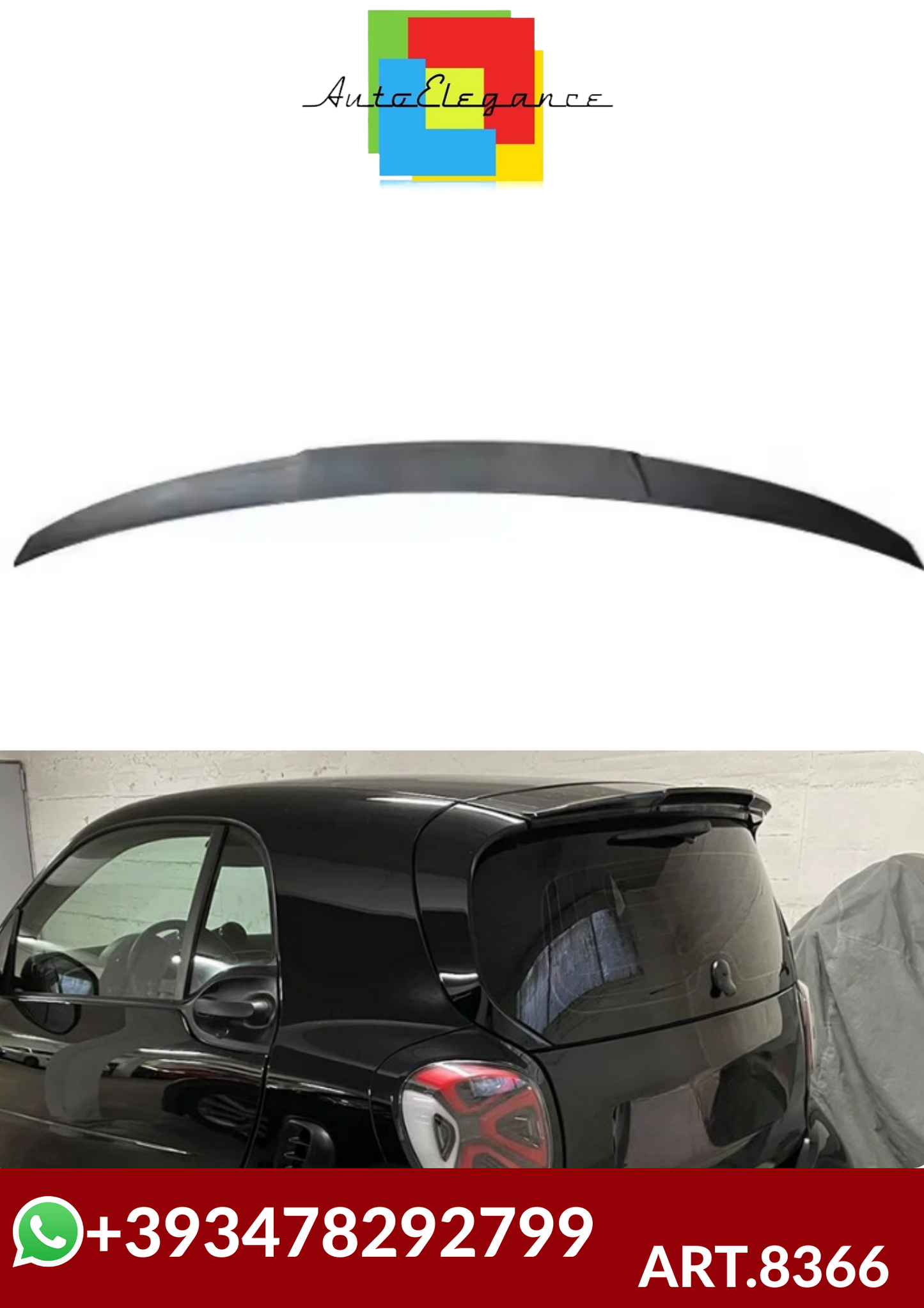 💕ART.8366  SPOILER  Smart Fortwo Forfour 453 Grezzo 💕