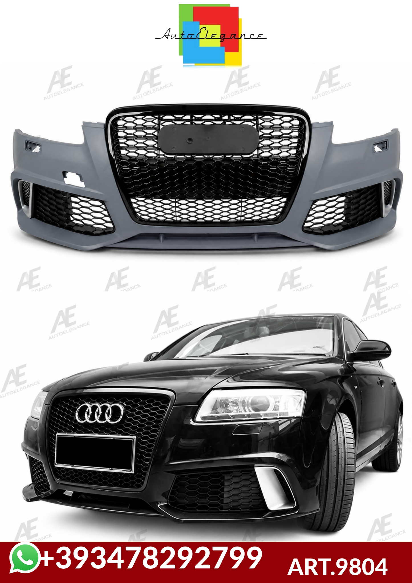 ART.9804  PARAURTI ANTERIORI AUDI A6 (C6) (2004-2011) RS6 Style