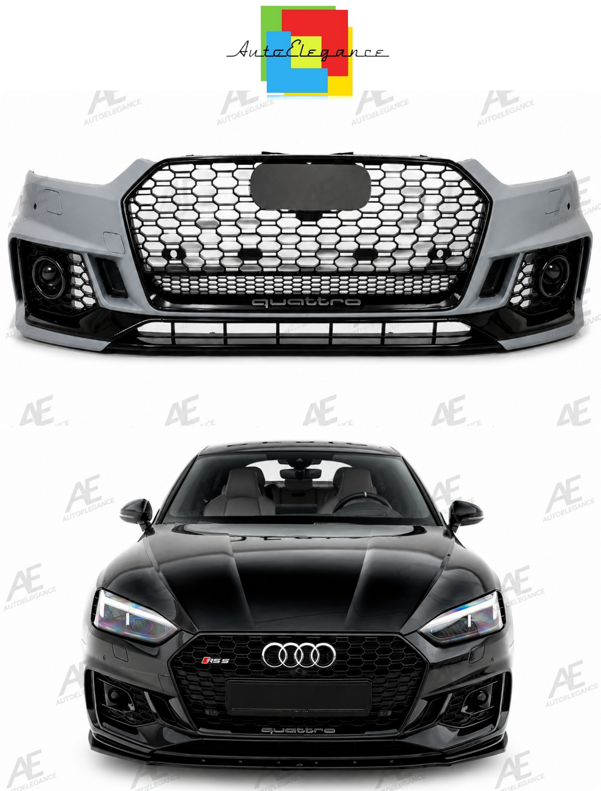 👉PARAURTI ANTERIORE AUDI A5 F5 2016-2019 LOOK RS5 (Grezzo)👈