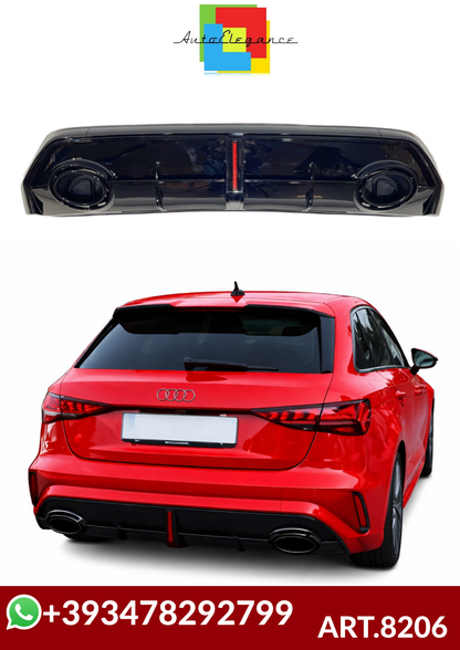 💕ART.8206  Diffusore Audi A3 look rs3 8y sline+s3 2025+restyling con led 💕