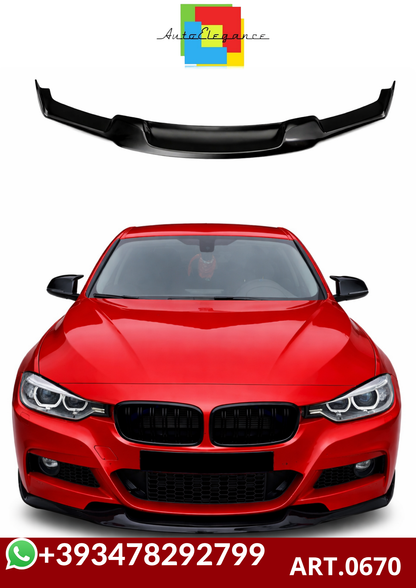 💕ART. 0670 SPLITTER BMW SERIE 3 F30 F31 Mtech LOOK MAD NERO LUCIDO💕