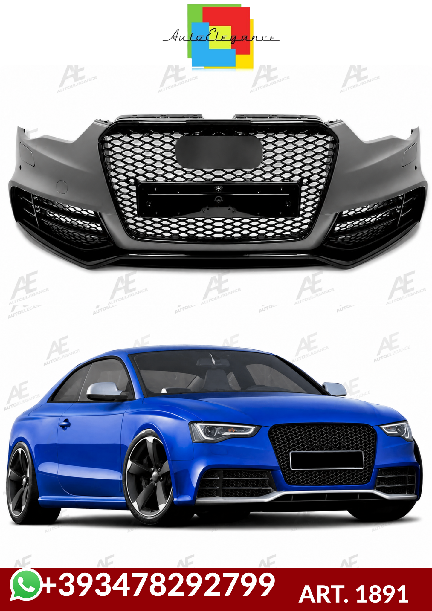 ART. 1891 PARAURTI ANTERIORE AUDI  A5 2012-2016 LOOK RS5