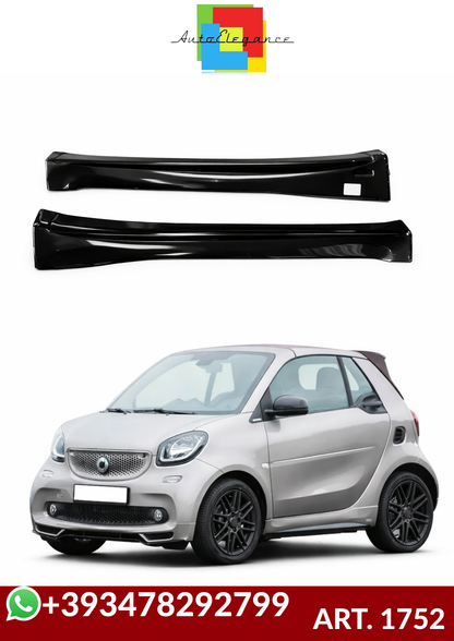 💕 ART. 1752 MINIGONNE SMART 453 FORTWO ABS LOOK BRABUS NERO LUCIDE💕