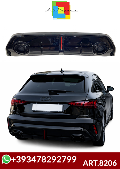 💕ART.8206  Diffusore Audi A3 look rs3 8y sline+s3 2025+restyling con led 💕