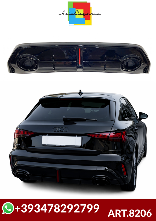 💕ART.8206  Diffusore Audi A3 look rs3 8y sline+s3 2025+restyling con led 💕