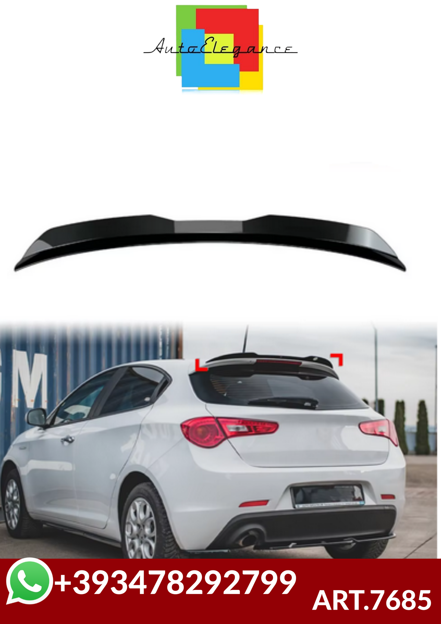 ART.7685 SPOILER ALFA ROMEO  GIULIETTA 2016 -2020