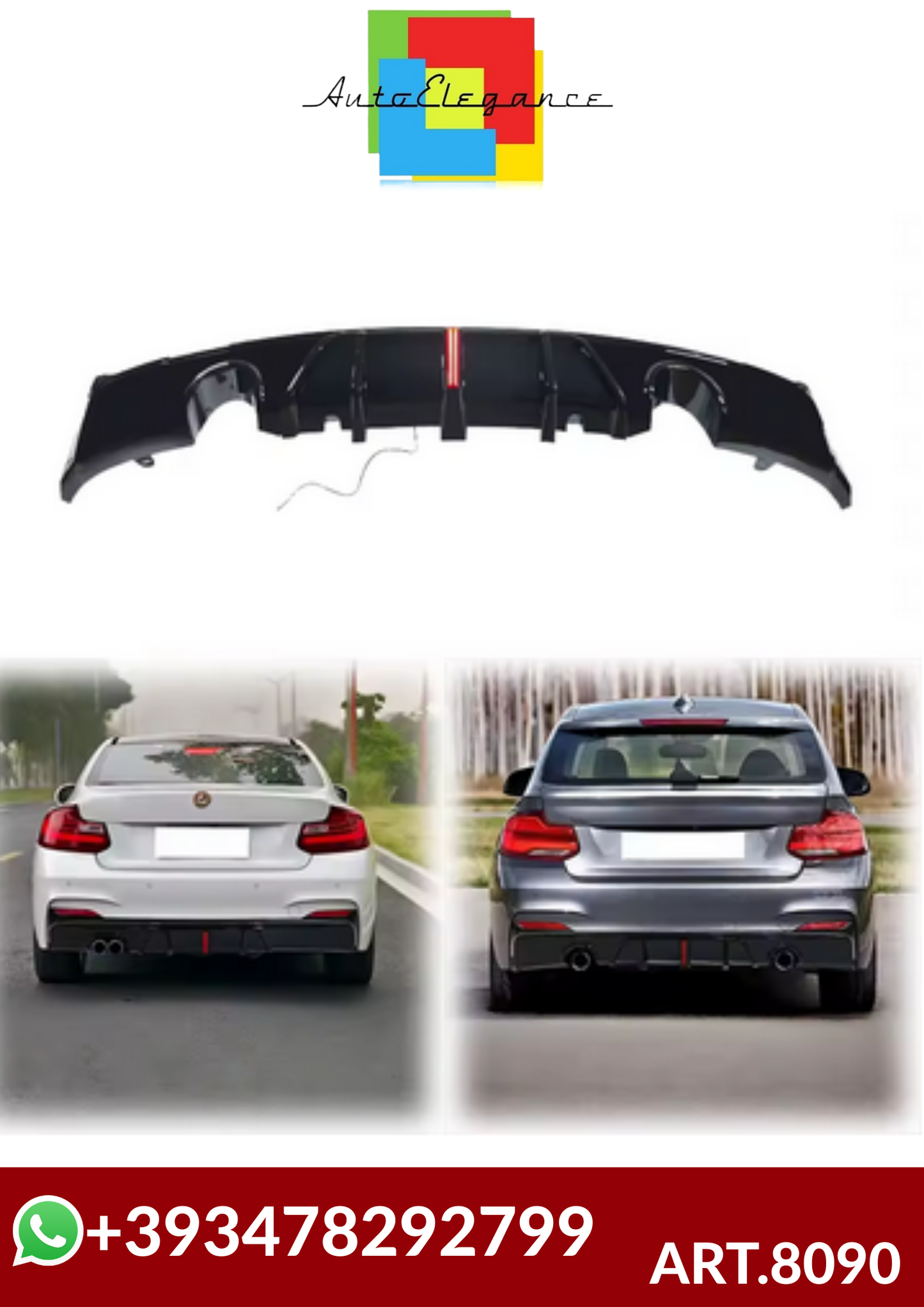 💕ART.8090  SPOILER LED BMW 2 Series F22 F23  2013 -2020 💕