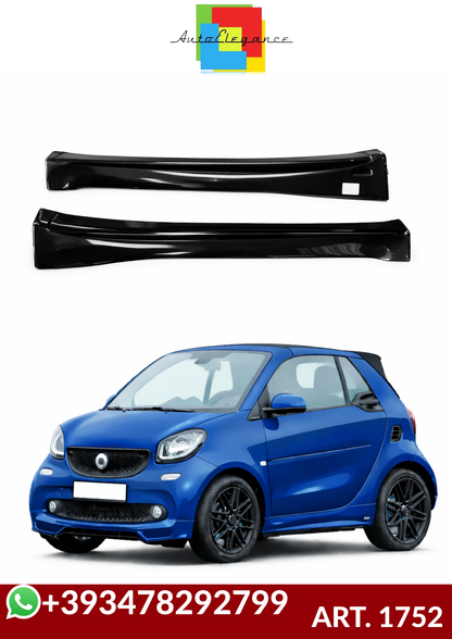 💕 ART. 1752 MINIGONNE SMART 453 FORTWO ABS LOOK BRABUS NERO LUCIDE💕