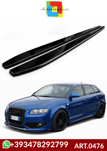 💕ART.0476 SOTTO MINIGONNE  AUDI  A3 NERO LUCIDO 185CM 💕