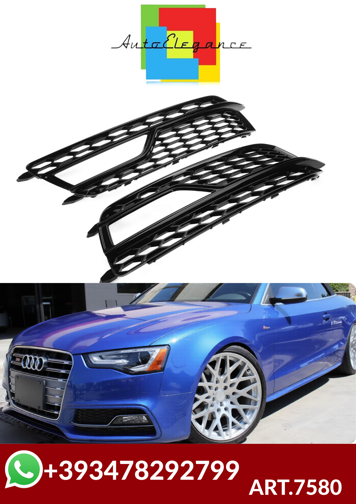 ART.7580 GRIGLIE FENDINEBBIA Audi A5 S-Line S5 2013- 2017