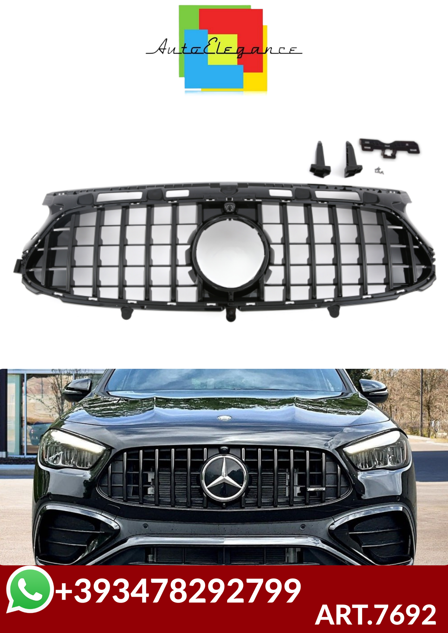 ART.7692  GRIGLIA Mercedes H247 GLA AMG-Line dal 07/2023 NERA