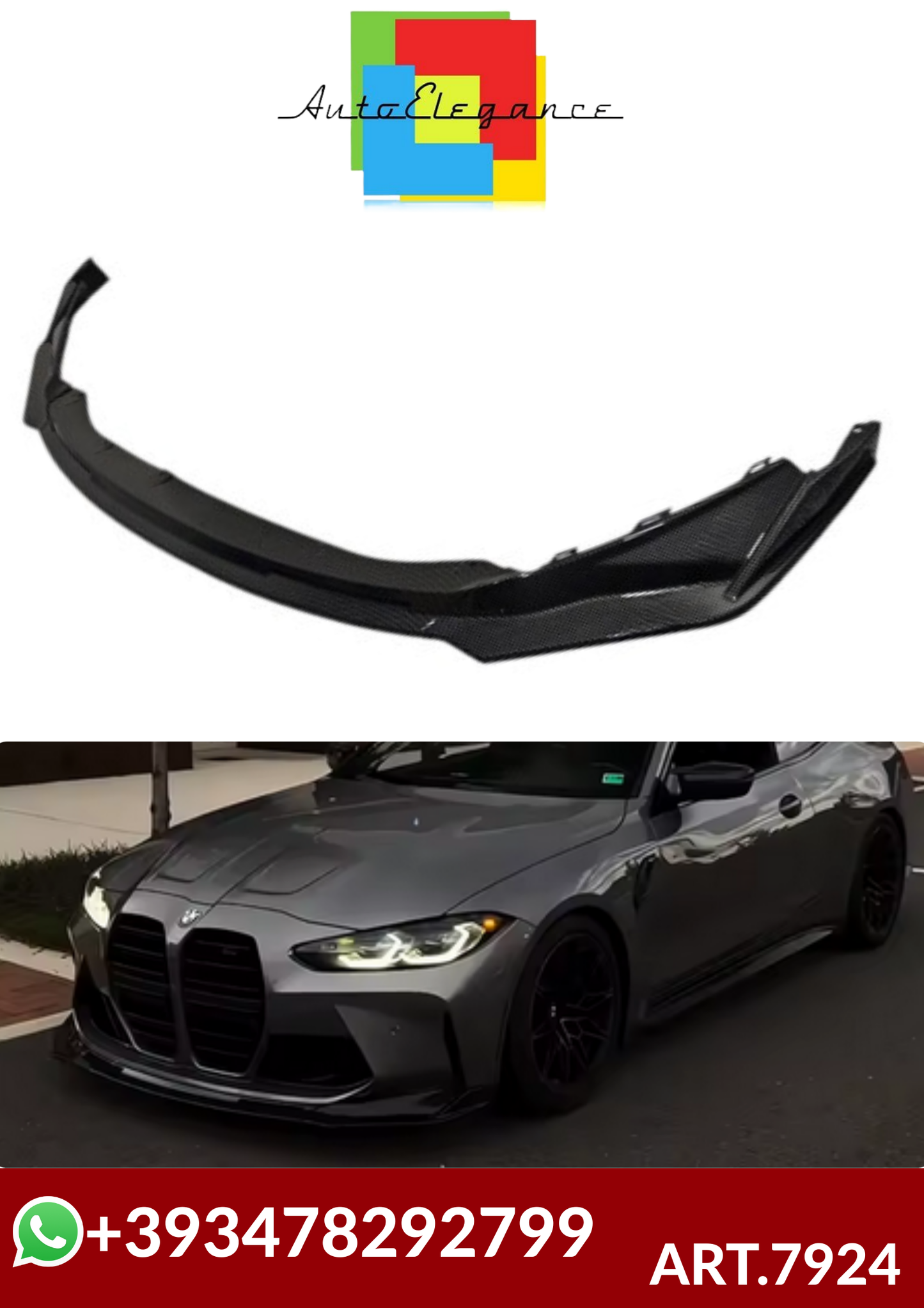 💕ART.7924 SPLITTER  BMW G80 M3 G82 M4 2021-2024 💕